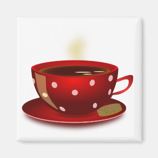 Red Coffee Cup Magnet