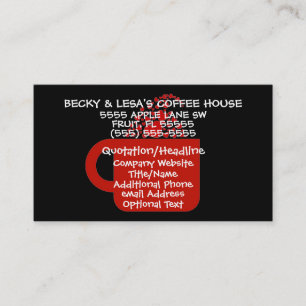 Red Coffee Mug Business Card