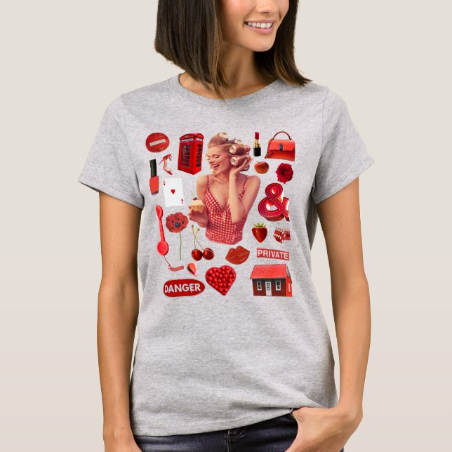Red Collage T-Shirt (Front)