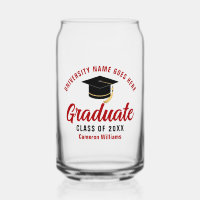 Red College Graduation Personalised Graduate Name