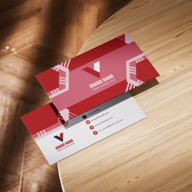 Red Collor Elegant Business Card (Creator Uploaded)