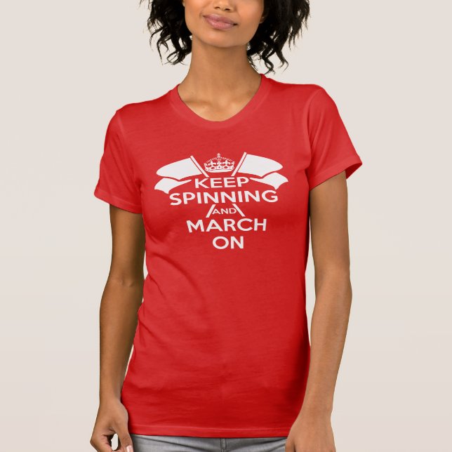 Red Color Guard Keep Calm T-shirt (Front)