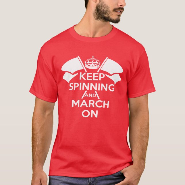 Red Color Guard Keep Calm T-shirt (Front)