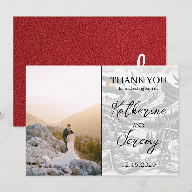 Red Colorado Passport Thank You Card (Front/Back)