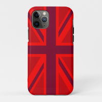 Red Colour Background British Union Jack