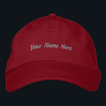 Red colour Custom Your Name Here text Embroidered Hat<br><div class="desc">Ole script Font our Name Here text Embroidered Hat

Sports Hats or Caps

It is fresh and new look Hat

Red Colour Cap</div>