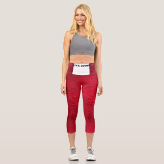 Red colour laggings comfortable capri leggings