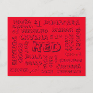 Red - Colour Languages on Postcards