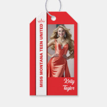 Red Colour Pop Custom Photo Tags