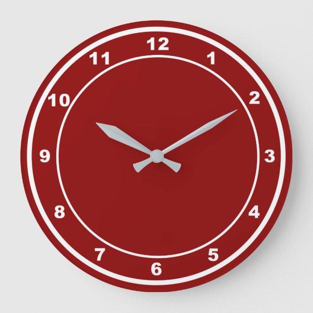 Red Colour Round Shape Acrylic Wall Clock (Front)