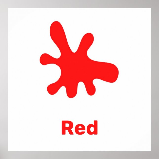 Red colour with words poster (Front)