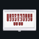 Red coloured court reporter business card case<br><div class="desc"></div>