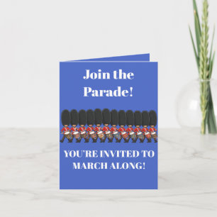 Red-Coloured Uniformed Marching Drummers Invitation