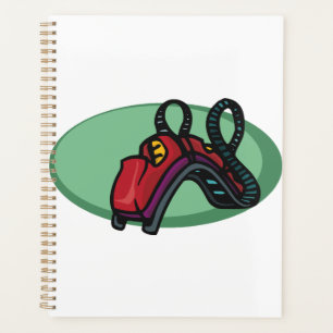 Red Colourful Roller Coaster Ride Planner