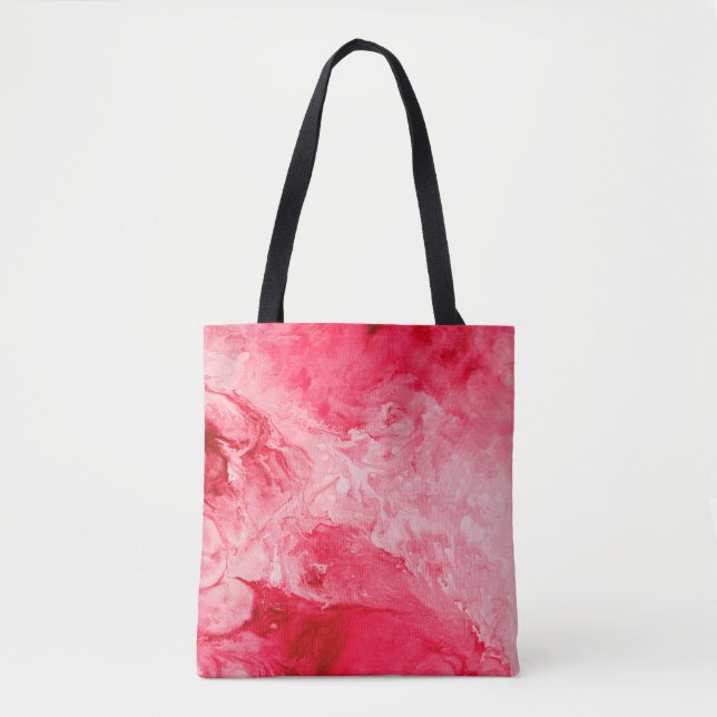 Red colours brushstrokes tote bag (Front)