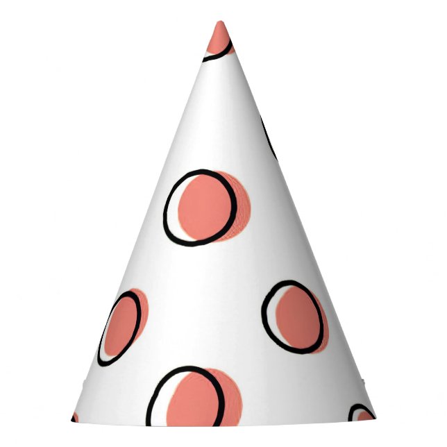 Red Comic Dots Party Hat (Front)