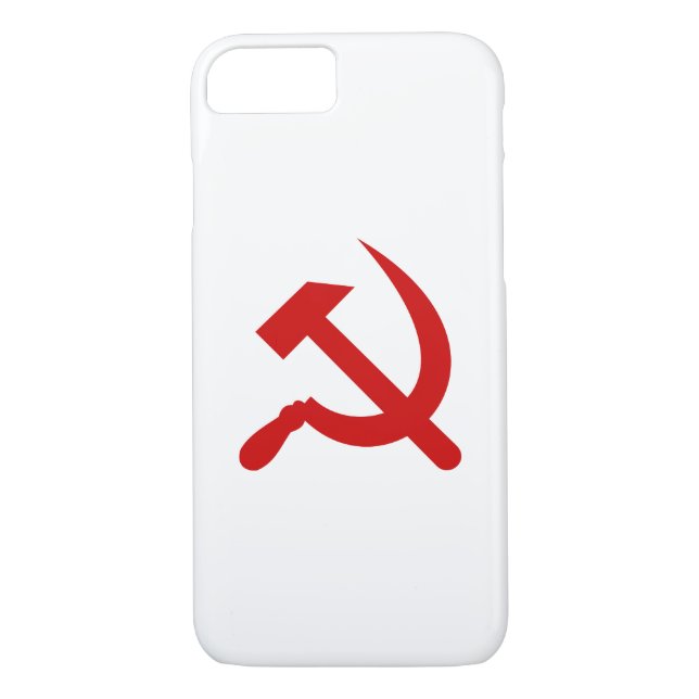 Red Communism hammer and sickle symbol Case-Mate iPhone Case (Back)