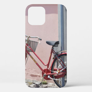 RED COMMUTER BIKE ON ROAD iPhone 12 CASE