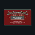 Red Computer engineer Science Circuit Board Coding Business Card<br><div class="desc">Red Computer engineer Science Circuit Board Coding</div>