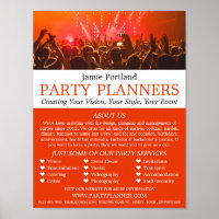 Red Concert Crowd, Party Event Planner Advertising