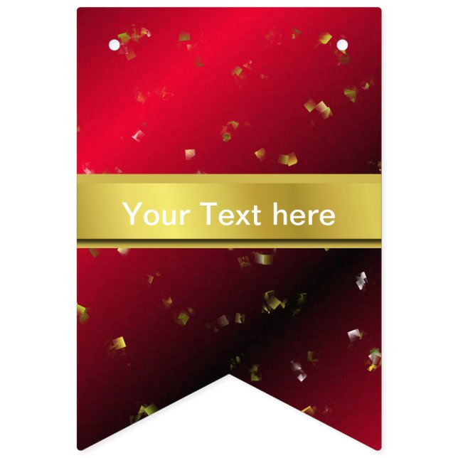 red, confetti, black, gold, banner, template, bunting  (Thirteenth Flag)