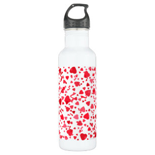 Red Confetti Hearts  710 Ml Water Bottle