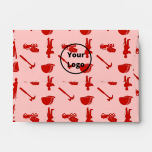 Red construction business pattern envelope