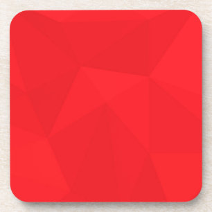 Red, cool, unique, trendy, urban geometric design coaster