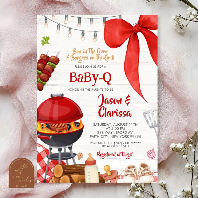 Red Coquette Backyard Barbecue Birthday Invitation (Creator Uploaded)