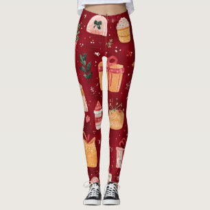 Red Coquette - Cozy Christmas Treats and Gifts Leggings