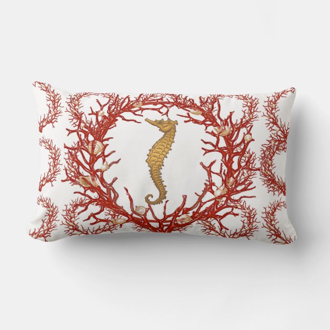 Red Coral American MoJo Pillow (Front)
