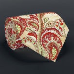Red Coral Lime Paisley Wedding Tie<br><div class="desc">Red Gold and Green Mehndi Indian Paisley Vintage Peacock Wedding Party Tie For the Guys. Father of Bride, Father of Groom, Groomsman, Best Man and Groom. Pink Raspberry Coral Orange and Yellow Retro Paisley Wedding Design. Vintage Inspired Paisley Aesthetic Mehndi Indian Paisley Wedding Ties. Also perfect for the Art deco...</div>