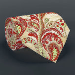 Red Coral Lime Paisley Wedding Tie<br><div class="desc">Red Gold and Green Mehndi Indian Paisley Vintage Peacock Wedding Party Tie For the Guys. Father of Bride, Father of Groom, Groomsman, Best Man and Groom. Pink Raspberry Coral Orange and Yellow Retro Paisley Wedding Design. Vintage Inspired Paisley Aesthetic Mehndi Indian Paisley Wedding Ties. Also perfect for the Art deco...</div>