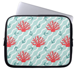 Red Coral Pattern 1 Laptop Sleeve