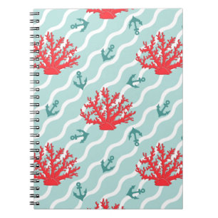 Red Coral Pattern 1 Notebook