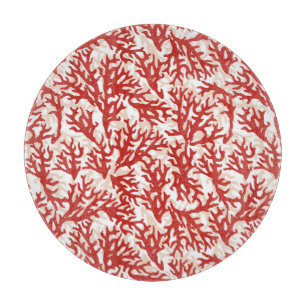 Red Coral Pattern 2 Cutting Board