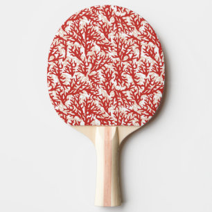 Red Coral Pattern 2 Ping Pong Paddle