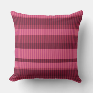 Red coral shades striped vertical pattern Cushion