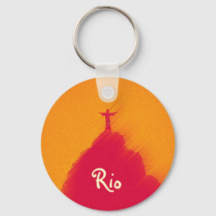 Red Corcovado Rio-Brasil Key Ring