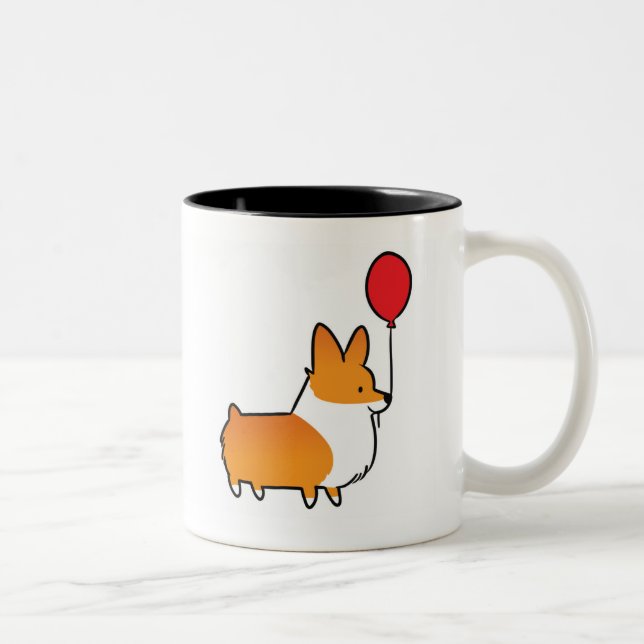 Red Corgi Balloon Mug | CorgiThings (Right)
