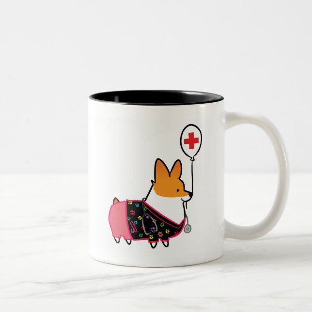 Red Corgi Nurse Mug | CorgiThings (Right)