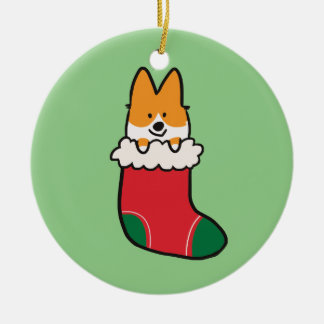 Red Corgi Stocking Ornament | CorgiThings