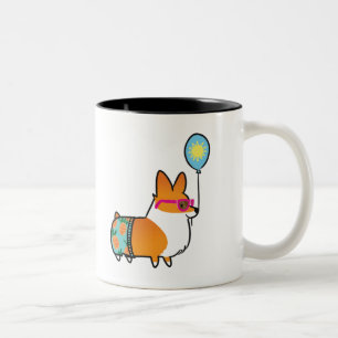 Red Corgi Summer Fun Mug   CorgiThings