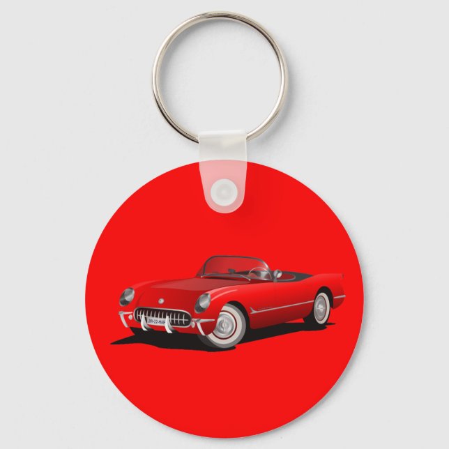 Red Corvette Key Ring (Front)