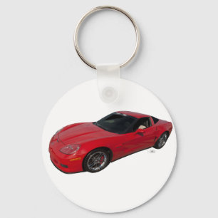 Red Corvette Key Ring