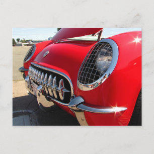 Red Corvette ~ postcard