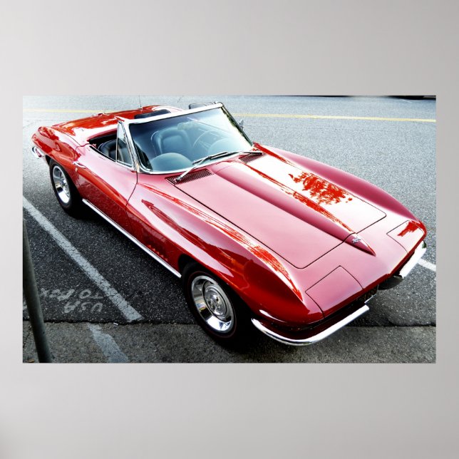 Red Corvette Poster (Front)