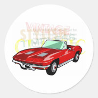 Red Corvette Stingray or Sting Ray sports car