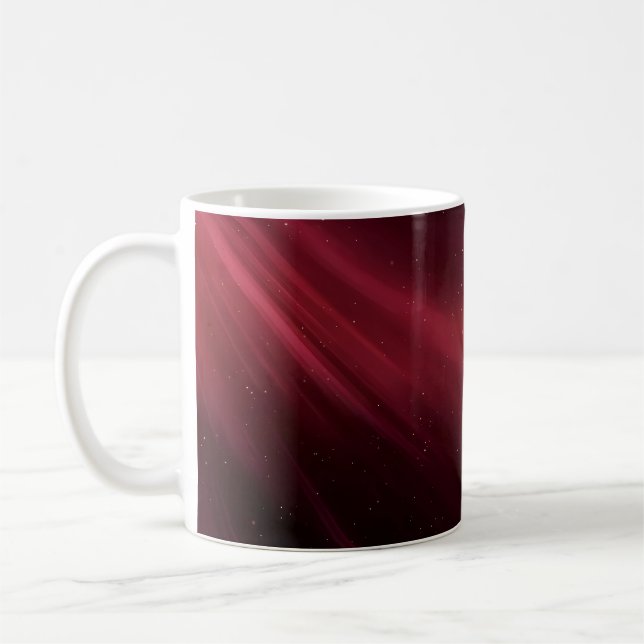 Red Cosmic Dust Space Beauty Coffee Mug (Left)