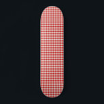 Red Cottagecore Gingham Checks  Skateboard<br><div class="desc">Red Cottagecore Gingham trendy aesthetic design</div>